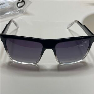 Quay Australia Black and Gray Gradient Sunglasses.